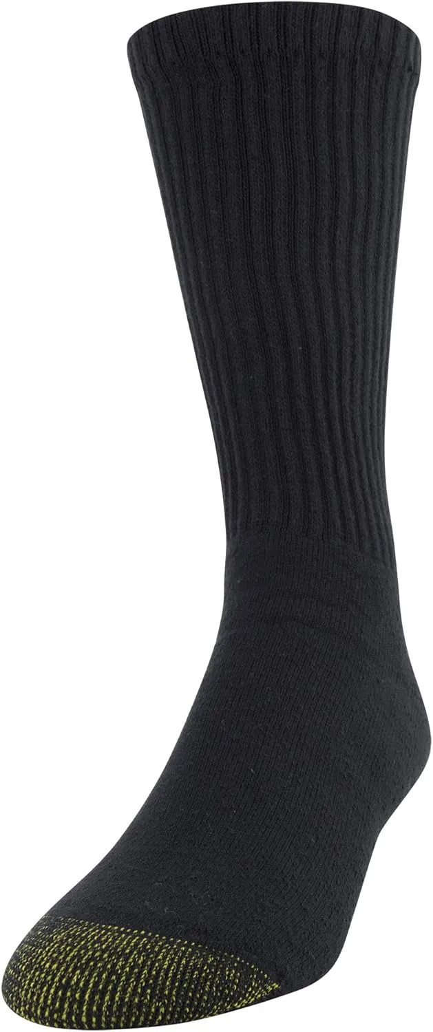 GOLDTOE Men's 656S Cotton Crew Athletic Socks, Multipairs