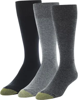 GOLDTOE Men's Dress Crew Socks, 3 Pairs