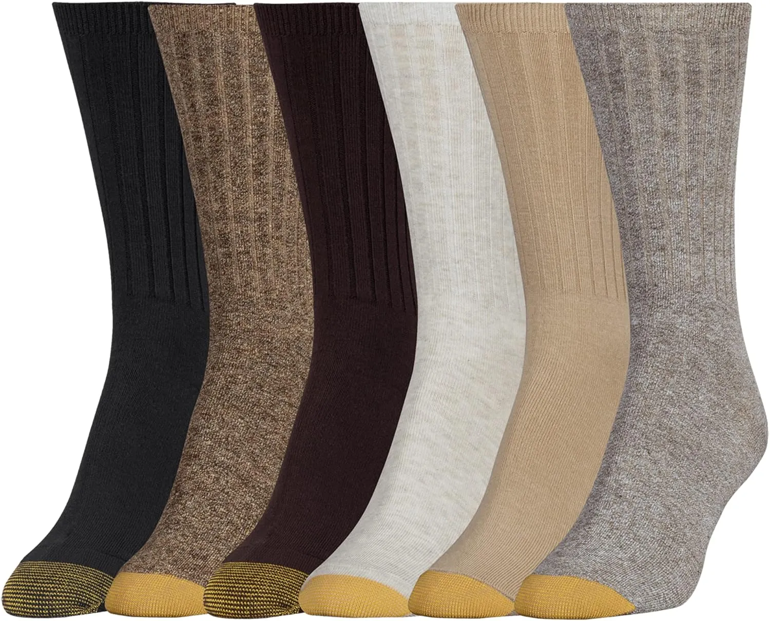 GOLDTOE Women's Casual Texture Crew Socks, Multipairs
