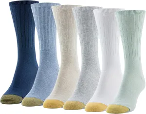 GOLDTOE Women's Casual Texture Crew Socks, Multipairs