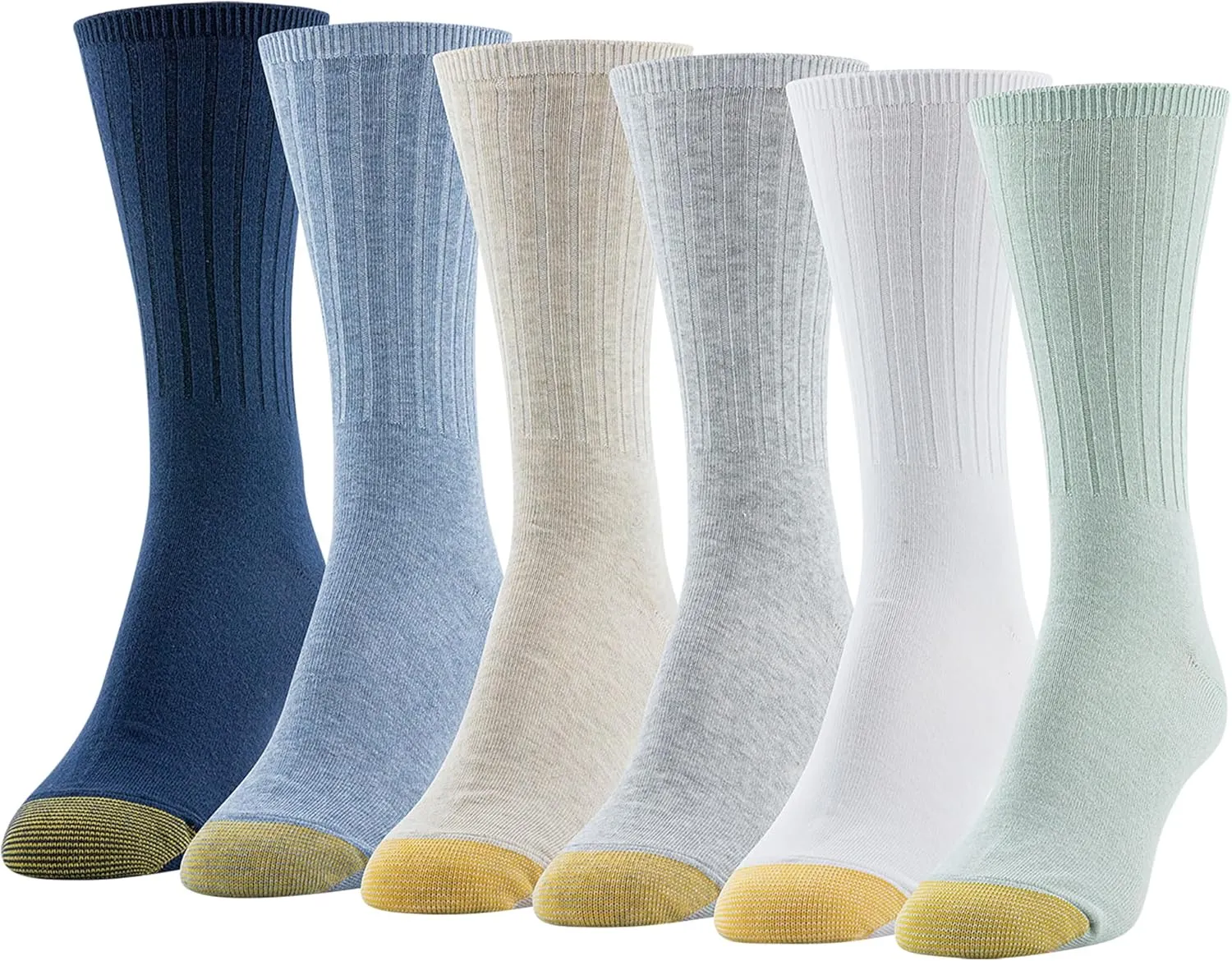 GOLDTOE Women's Casual Texture Crew Socks, Multipairs