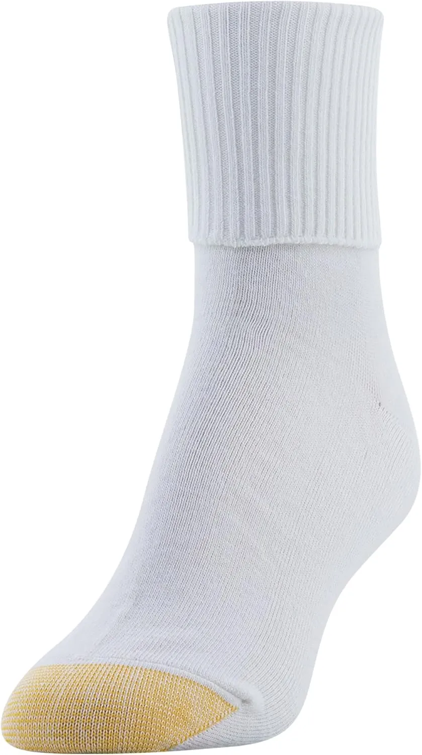 GOLDTOE Women's Classic Turn Cuff Socks, Multipairs