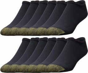 GOLDTOE Men's 656F Cotton No Show Athletic Socks, Multipairs