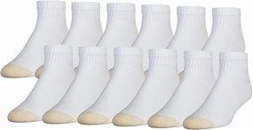 GOLDTOE Men's 656P Cotton Ankle Athletic Socks, Multipairs