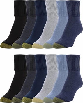 GOLDTOE Women's Classic Turn Cuff Socks, Multipairs