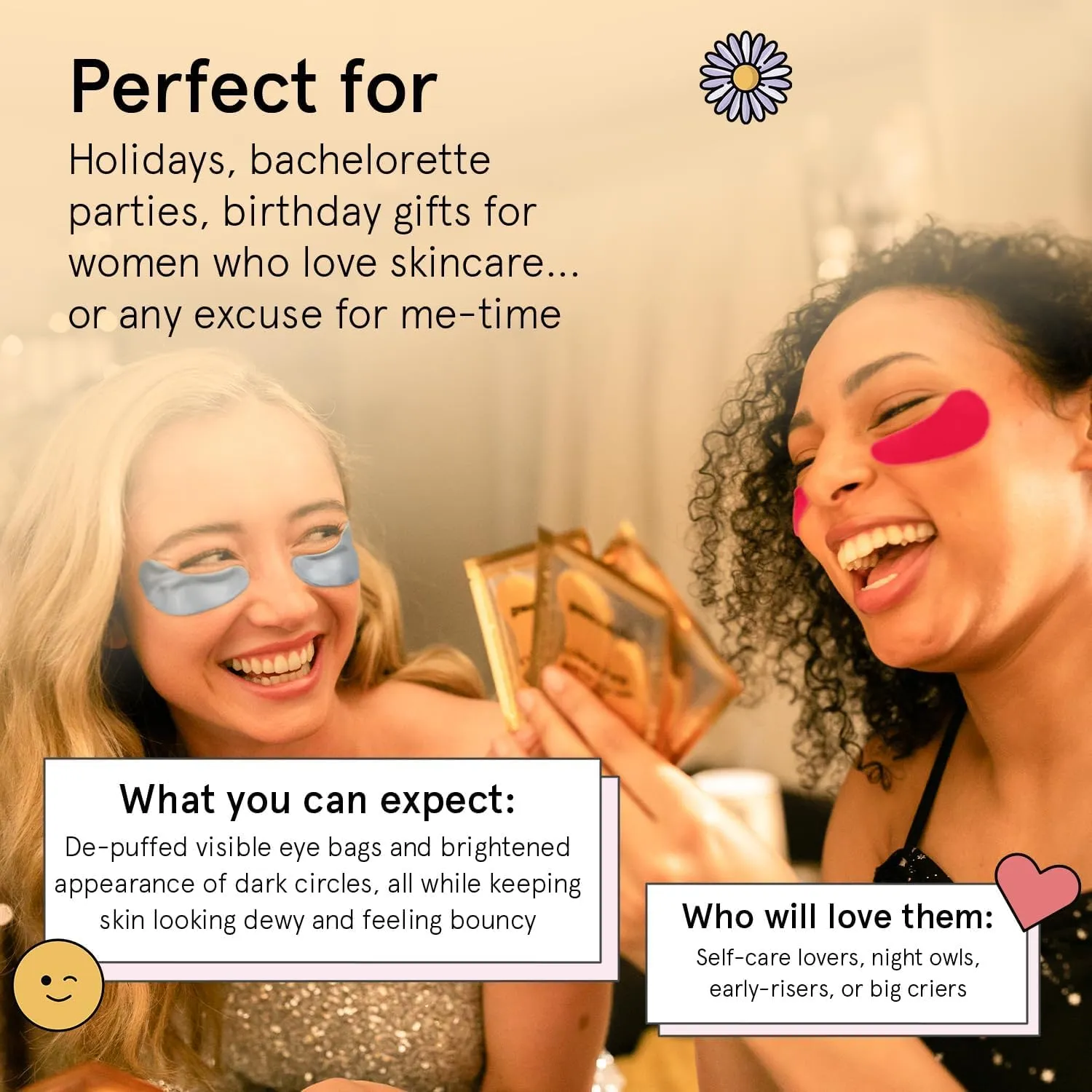 grace & stella Under Eye Patches (12 pairs) - Birthday Gifts for Women - Travel Essentials - Eye Masks for Puffy Eyes and Dark Circles - Anniversary Gifts for Her, Bachelorette Party Favors - Vegan