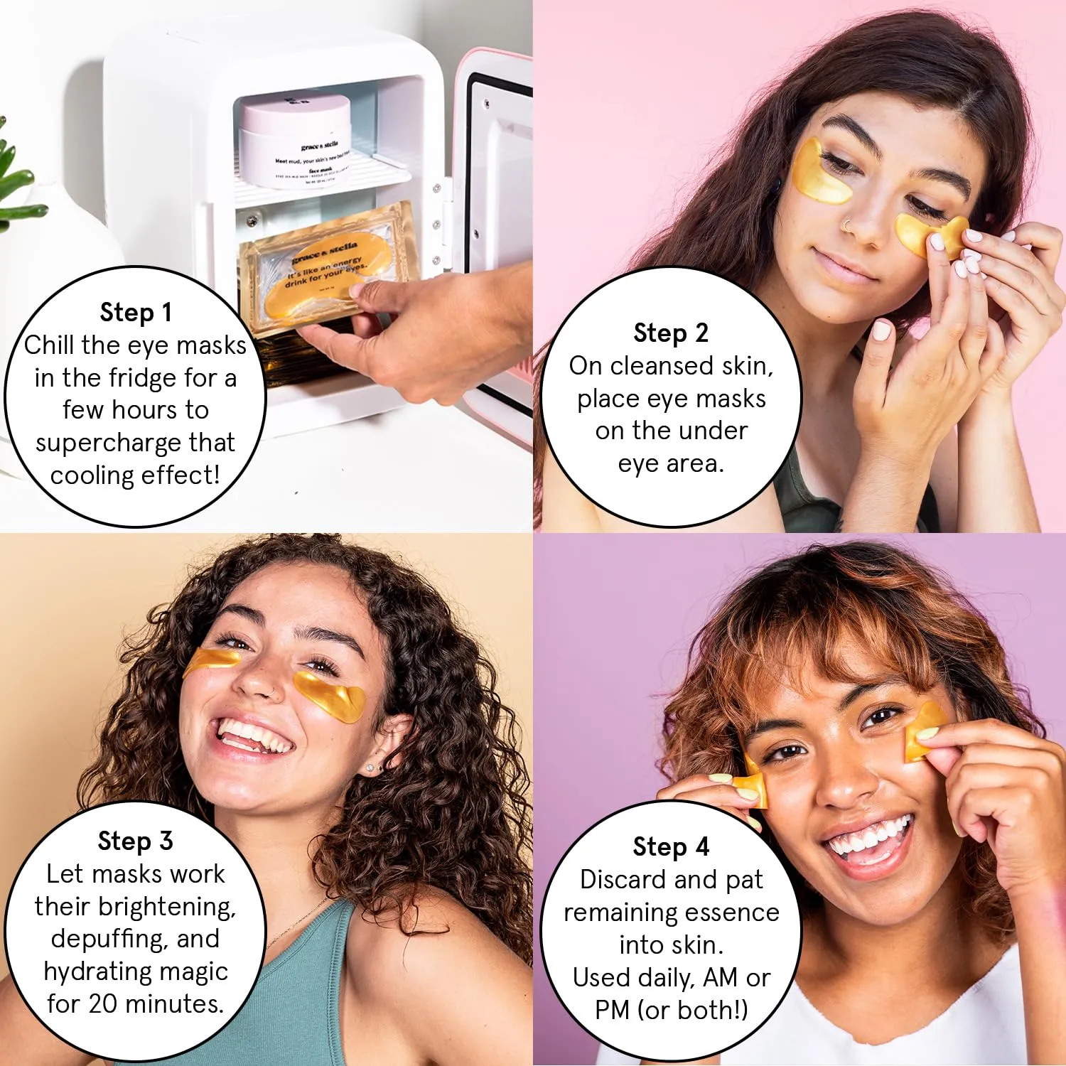 grace & stella Under Eye Patches (12 pairs) - Birthday Gifts for Women - Travel Essentials - Eye Masks for Puffy Eyes and Dark Circles - Anniversary Gifts for Her, Bachelorette Party Favors - Vegan