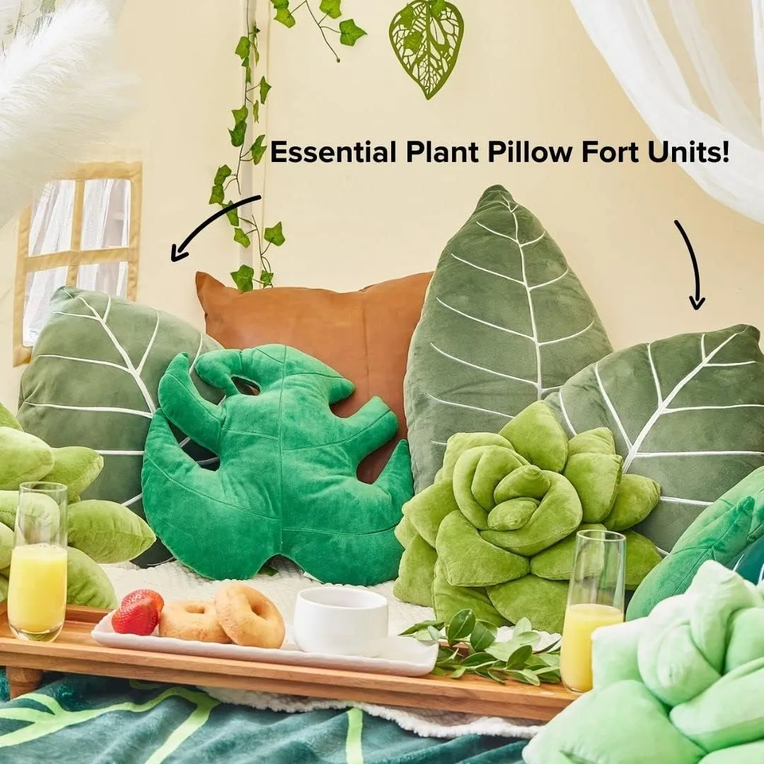 Green Philosophy Co. Succulent® Pillow 16" – Soft 3D Decorative Flower Throw Pillow, Unique Olive Green Plush Flower Cushion, Perfect for Couch, Sofa, Bedroom Decor, Gift for Plant Lovers