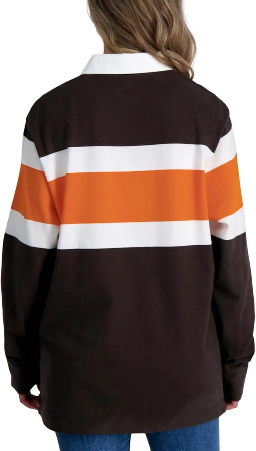 Haggar Pro Football Hall of Fame Long Sleeve Striped Rugby Shirt