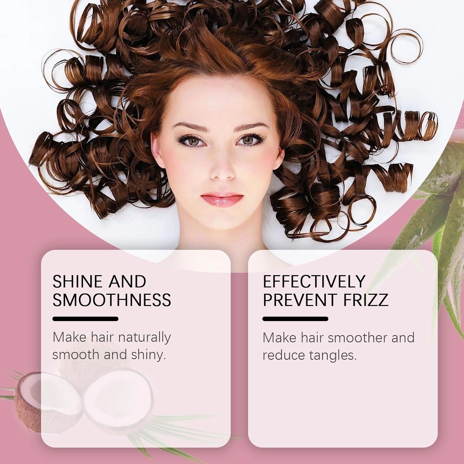 Hairhalo Curl Defining Cream, Hair Halo Curl Defining Cream, Curl Cream for Curly Hair Anti Frizz, Curl Defining Cream, Moisturizing, Smoothing for Curly & Wavy Hair (Pink, 3pcs)