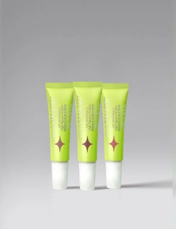 HALF MAGIC Lip Snuggle Lip Balm Trio in Kitten Pounce, Mauvie Industry, and Killa Meows. BONUS - Premium Korean Hydrating Sheet Masque