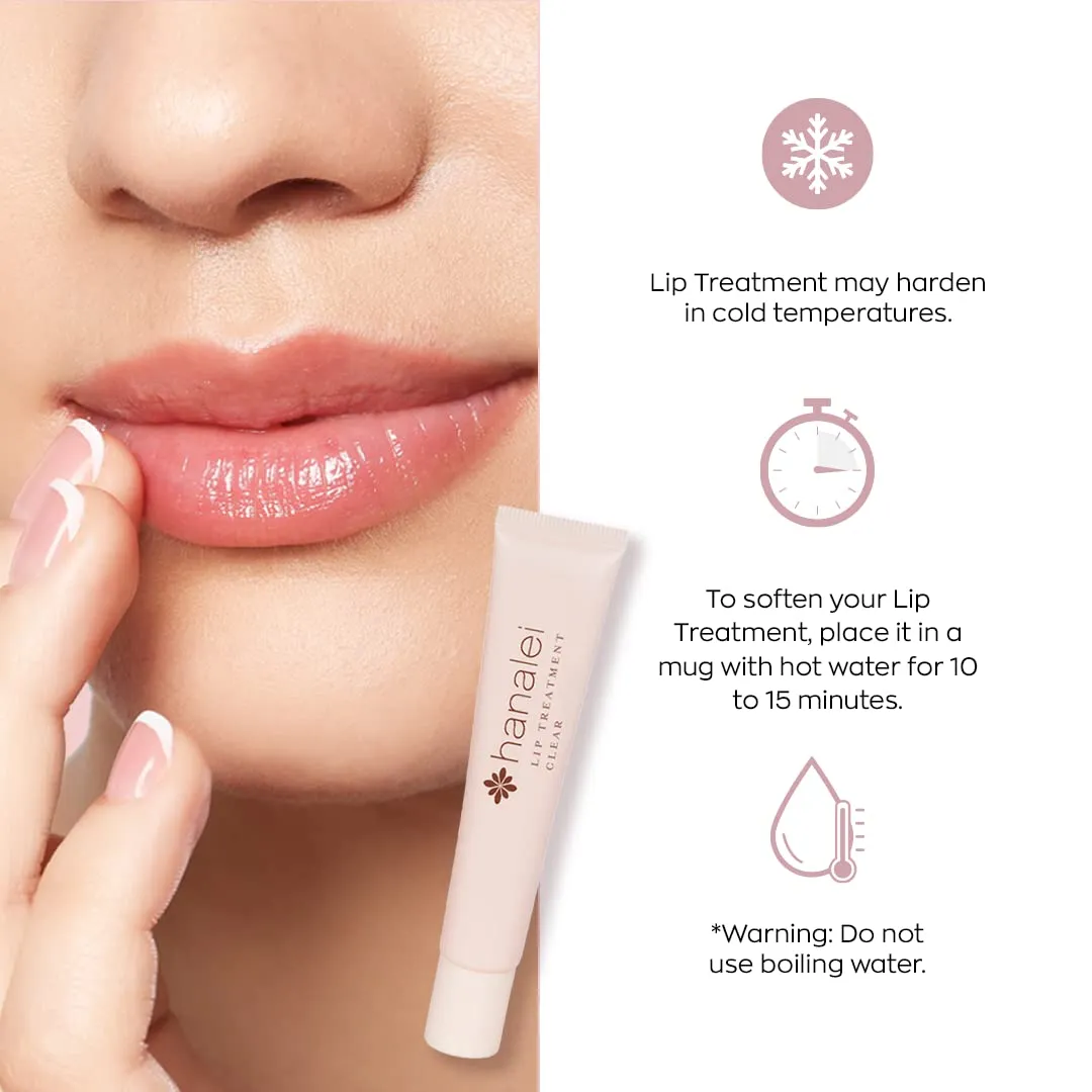 Hanalei Lip Treatment for Dry, Chapped Lips – Intensive Overnight Moisturizer with Kukui Oil, Shea Butter & Grapeseed Oil – Hydrating Balm for Healing Cracks – Mauve Pink Tint, 15g – Cruelty-Free
