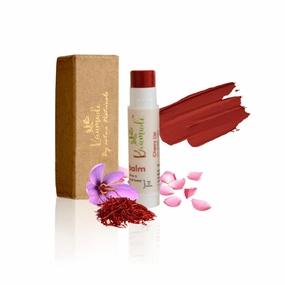 Handmade & 100% Natural 3in1 Lip Balm (Lip Tint | Cheek Tint | Eye Shadow) made with Rose & Saffron Essential oil | Best for Dry, Damaged & Chapped Lips | Hydrates & Moisturizes (Cherry Lip)