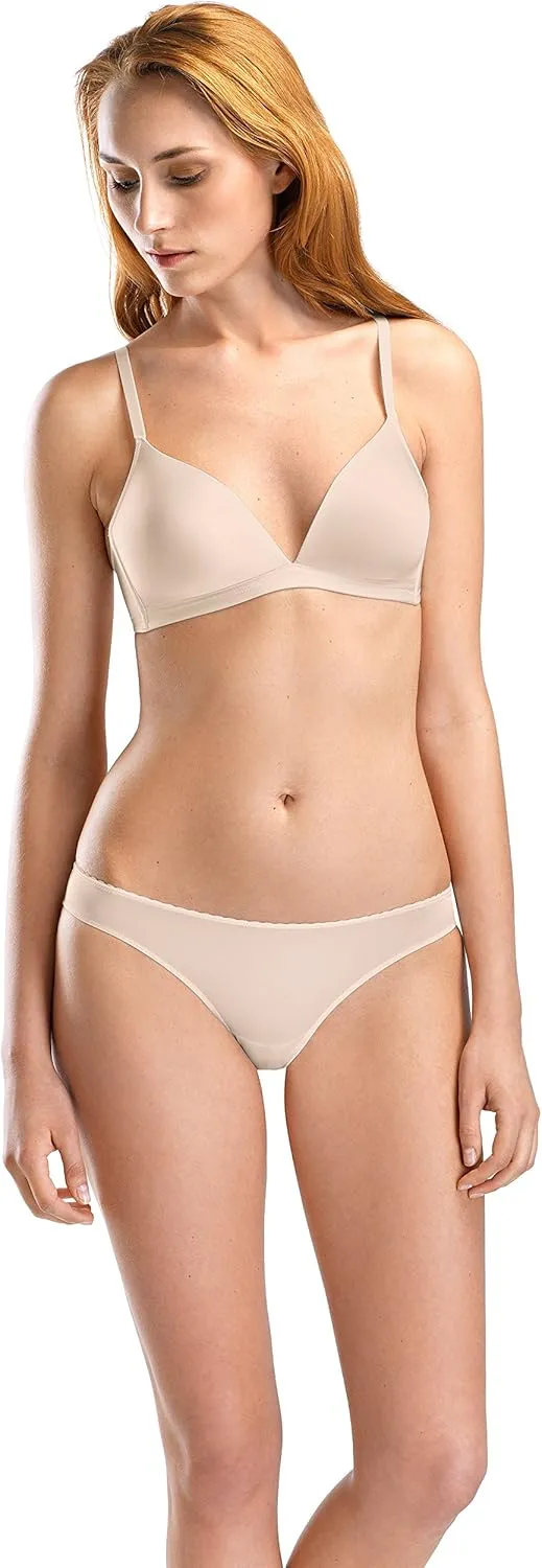 Hanro Women's Satin Deluxe Soft Cup T-Shirt Bra