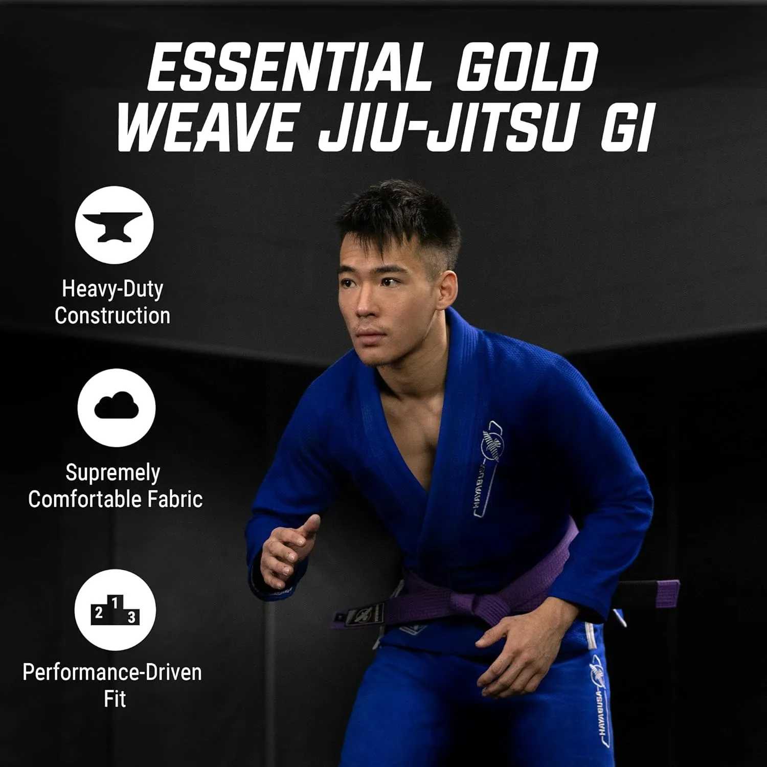 Hayabusa BJJ Gi - Essential Gold Weave Jiu Jitsu Gi for Men and Women, IBJJF Compliant