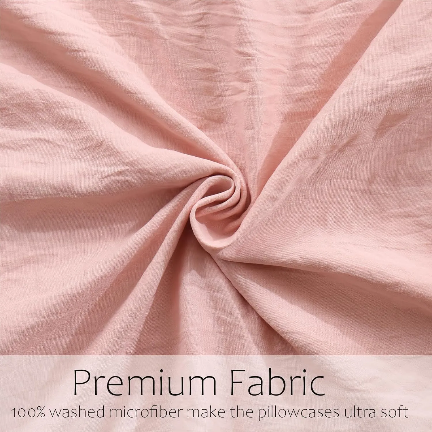 Herside French Country Vintage Ruffled Body Pillow Cover - 20x54, Ultra Soft Washed Microfiber with Pink Bow, 1 Pack
