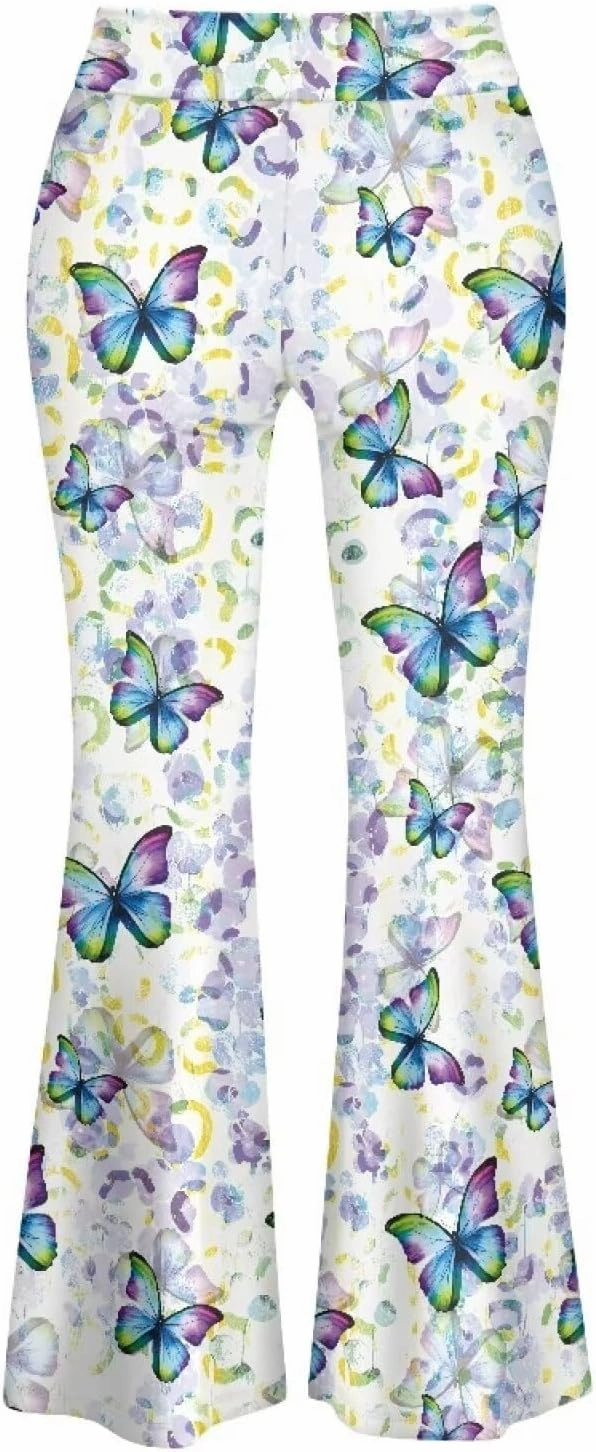 High Waisted Yoga Leggings for Women Flare Buttery Soft Tummy Control Pants Slit Sport Workout Sweatpants
