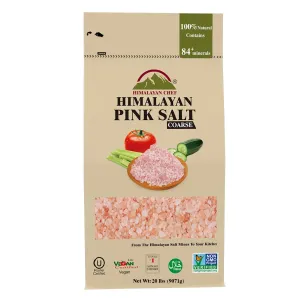 Himalayan Chef Himalayan Pink Salt Coarse Grain, 20 Lbs, Bulk Size for Grinders Refill | 100% Natural & Pure Food Graded Himalayan Pink Salt with 84 Minerals