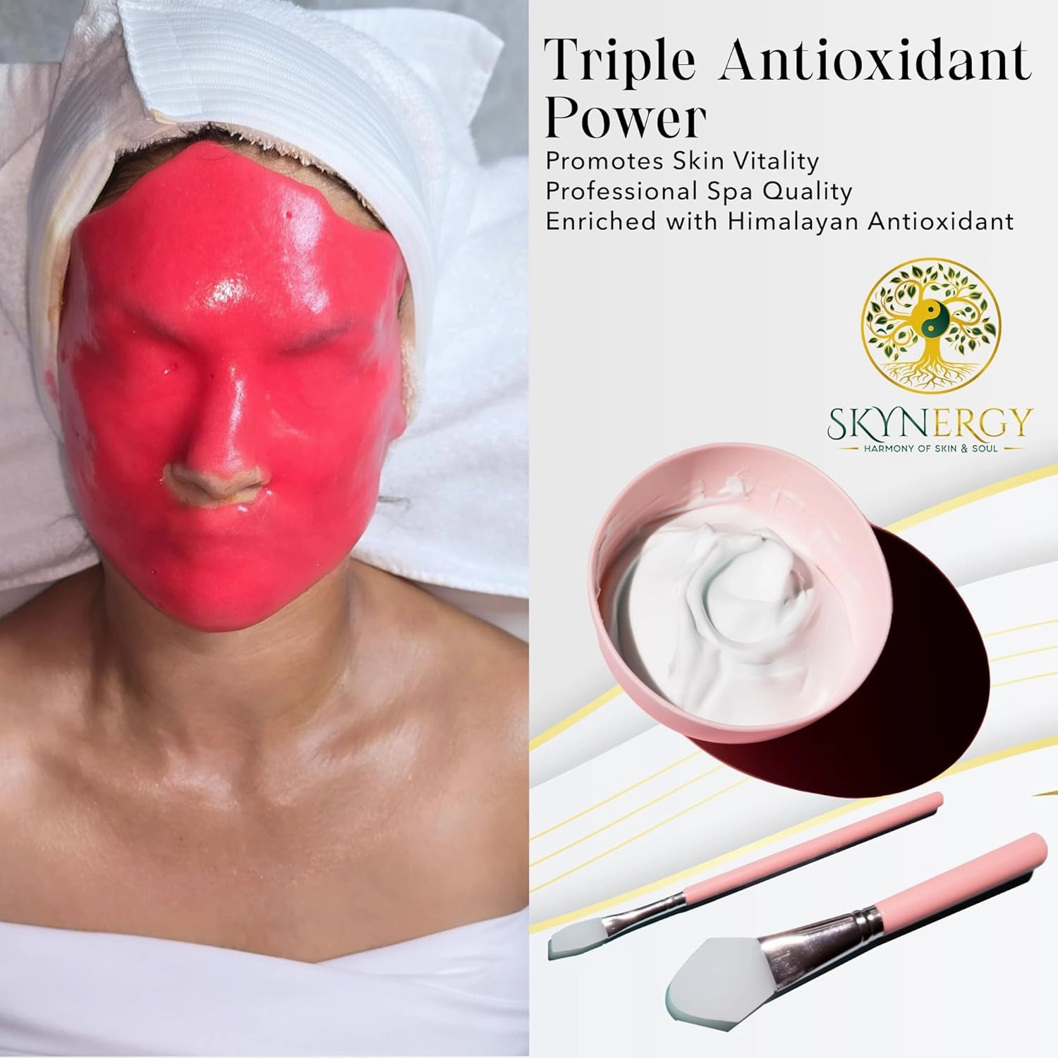 Himalayan Antioxidant Boost HydroGlo Mask for Skin Hydration | Radiance and Reduced Pigmentation | Vajafacial Jelly Mask | 12 Applications (30 Fl Oz)