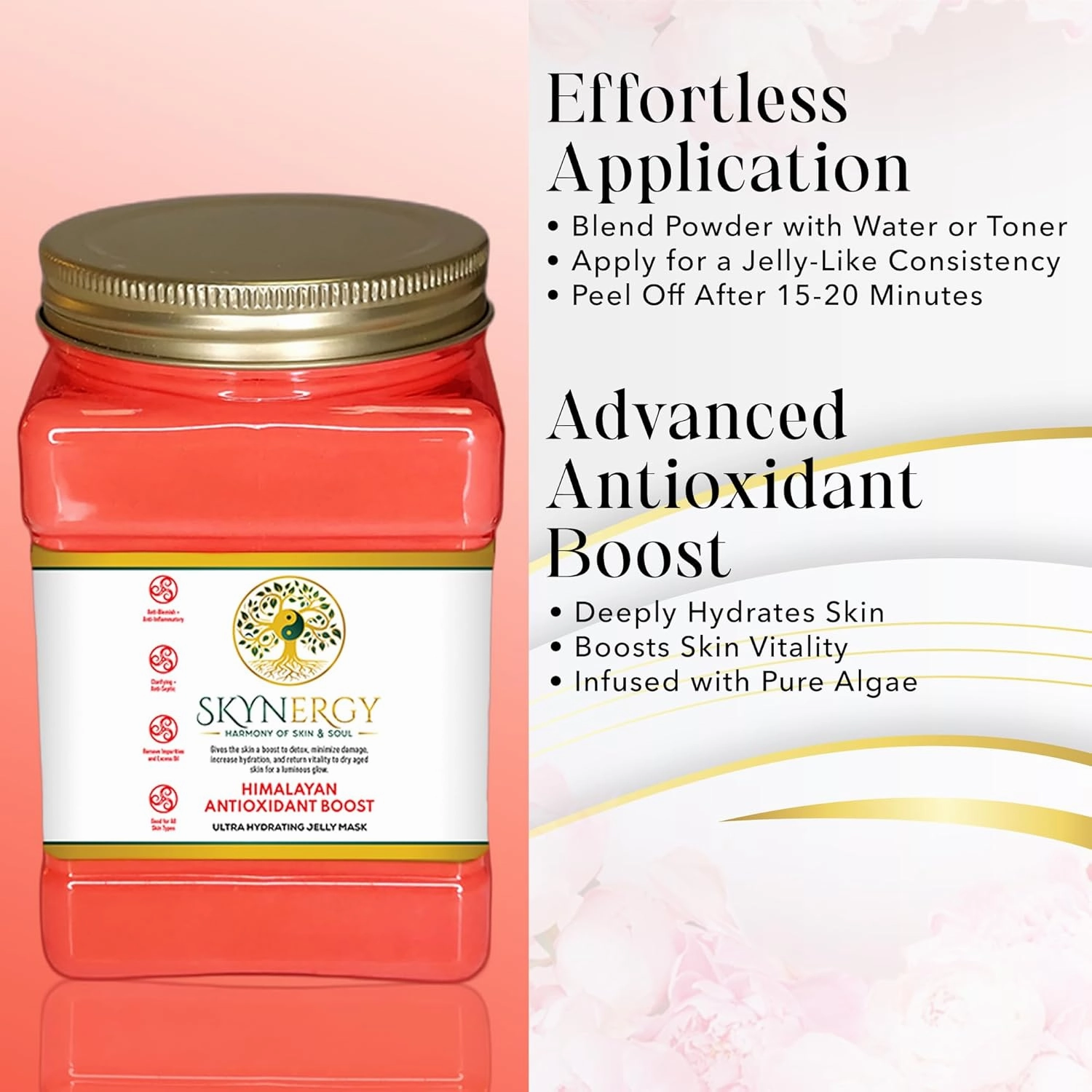 Himalayan Antioxidant Boost HydroGlo Mask for Skin Hydration | Radiance and Reduced Pigmentation | Vajafacial Jelly Mask | 12 Applications (30 Fl Oz)