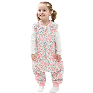 HOMEAL 1.0Tog Sleep Sack with Feet, Toddler Sleep Sacks 3T-5T, Pink Rose