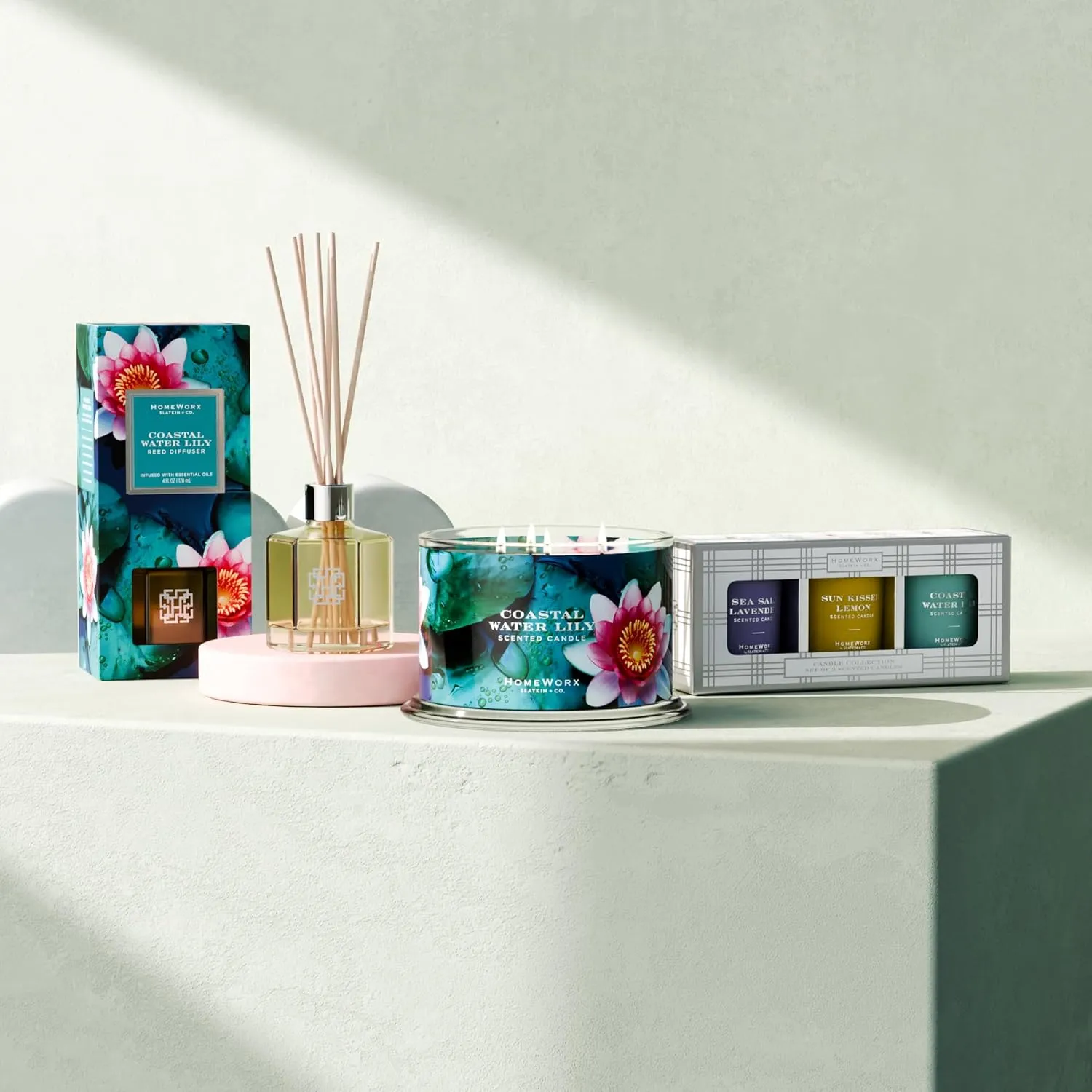 HomeWorx by SLATKIN   CO. Coastal Water Lily Reed Stick Diffuser