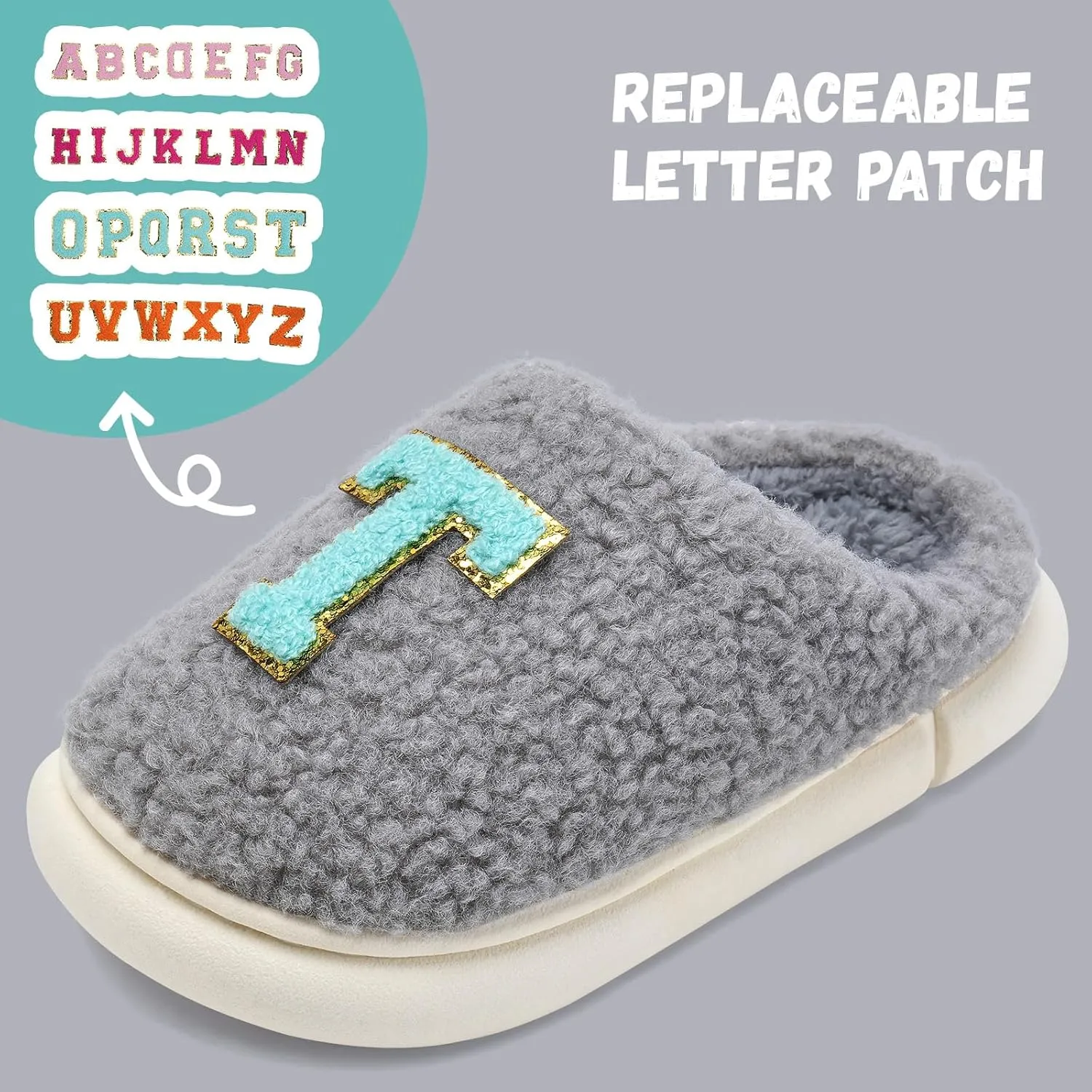IceUnicorn Kids Slippers Boys Girls Warm Soft Plush Memory Foam House Slippers Big Little Kids Non-Slip Winter Home Shoes for Indoor Outdoor