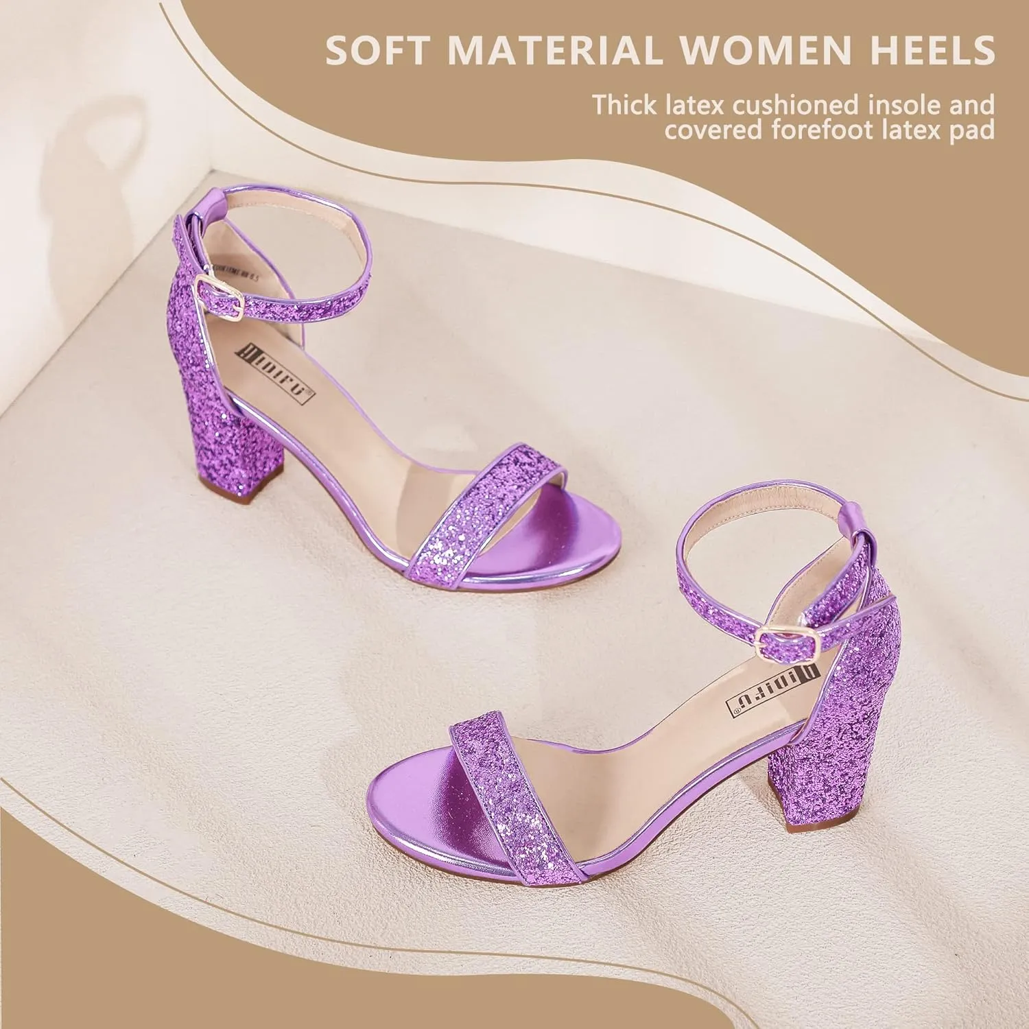 IDIFU Women's 3 Inch Heel Sandals for Women