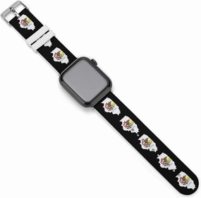 Illinois State Logo Adjustable Silicone Watchband Compatible with IWatch Classic Soft Sports Watch Strap for Men Women