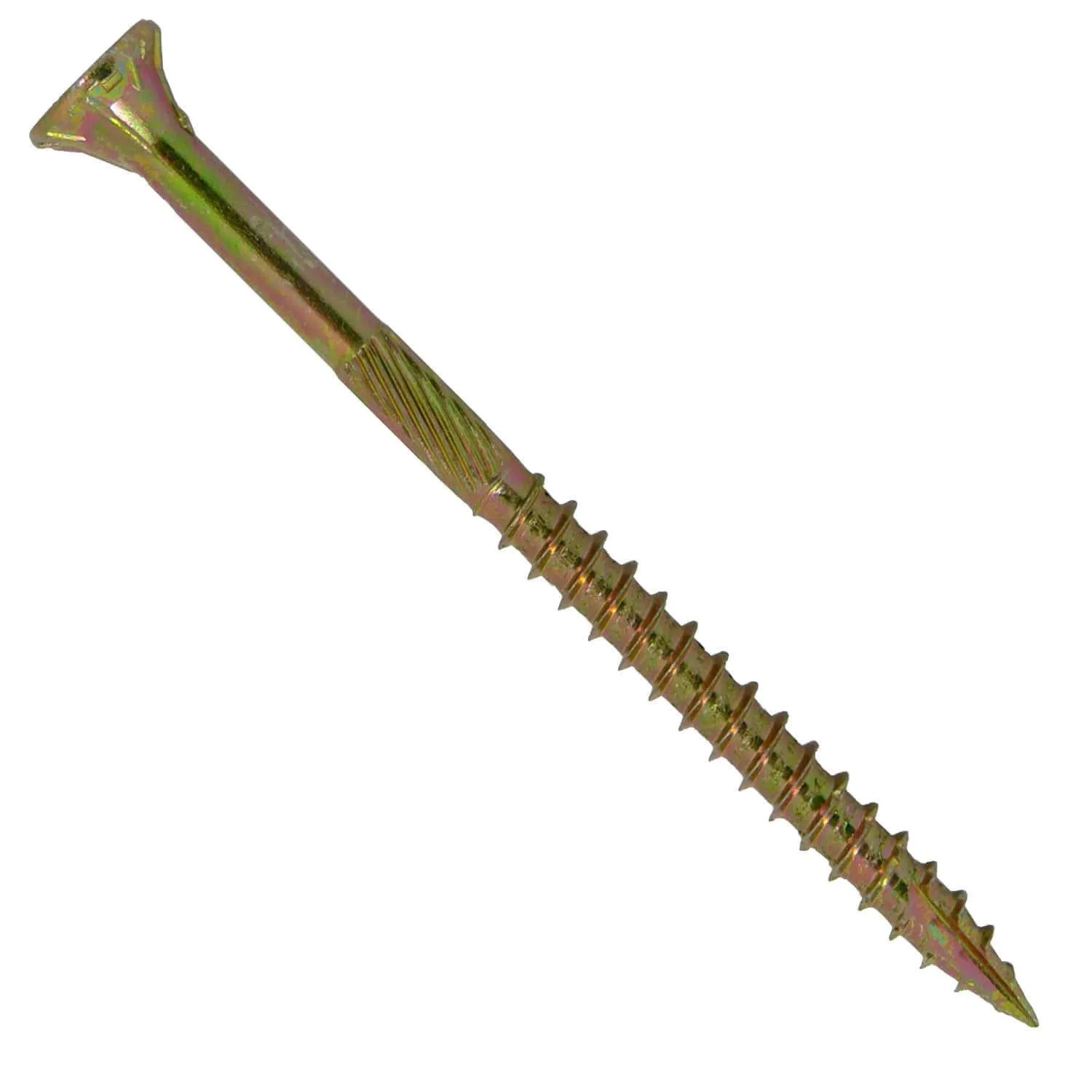 Jake Sales #9 x 2 3/4" Gold Star Wood Screw Torx/Star Drive Flat Head (Full Box - 2000 Screw Count) - Multipurpose Torx/Star Drive Wood Screws