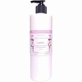 Japanese Cherry Blossom Lotion (16 ounce) - Phthalate Free Fragrance - Absorbs Quickly with a Musky Floral Scent