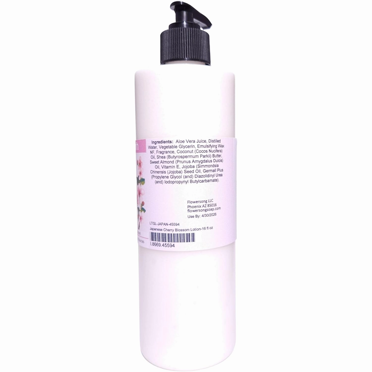 Japanese Cherry Blossom Lotion (16 ounce) - Phthalate Free Fragrance - Absorbs Quickly with a Musky Floral Scent