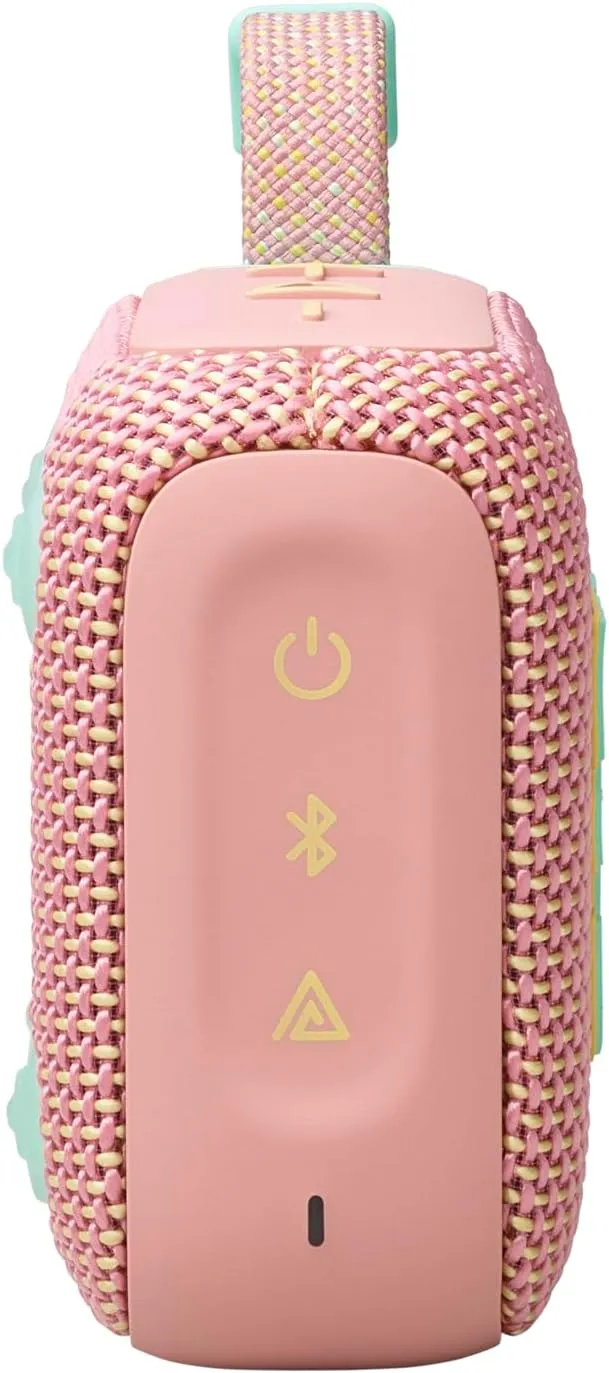 JBL Go 4 - Ultra-Portable, Waterproof and Dustproof Bluetooth Speaker, Big Pro Sound with Punchy bass, 7-Hour Built-in Battery, Made in Part with Recycled Materials (Pink)