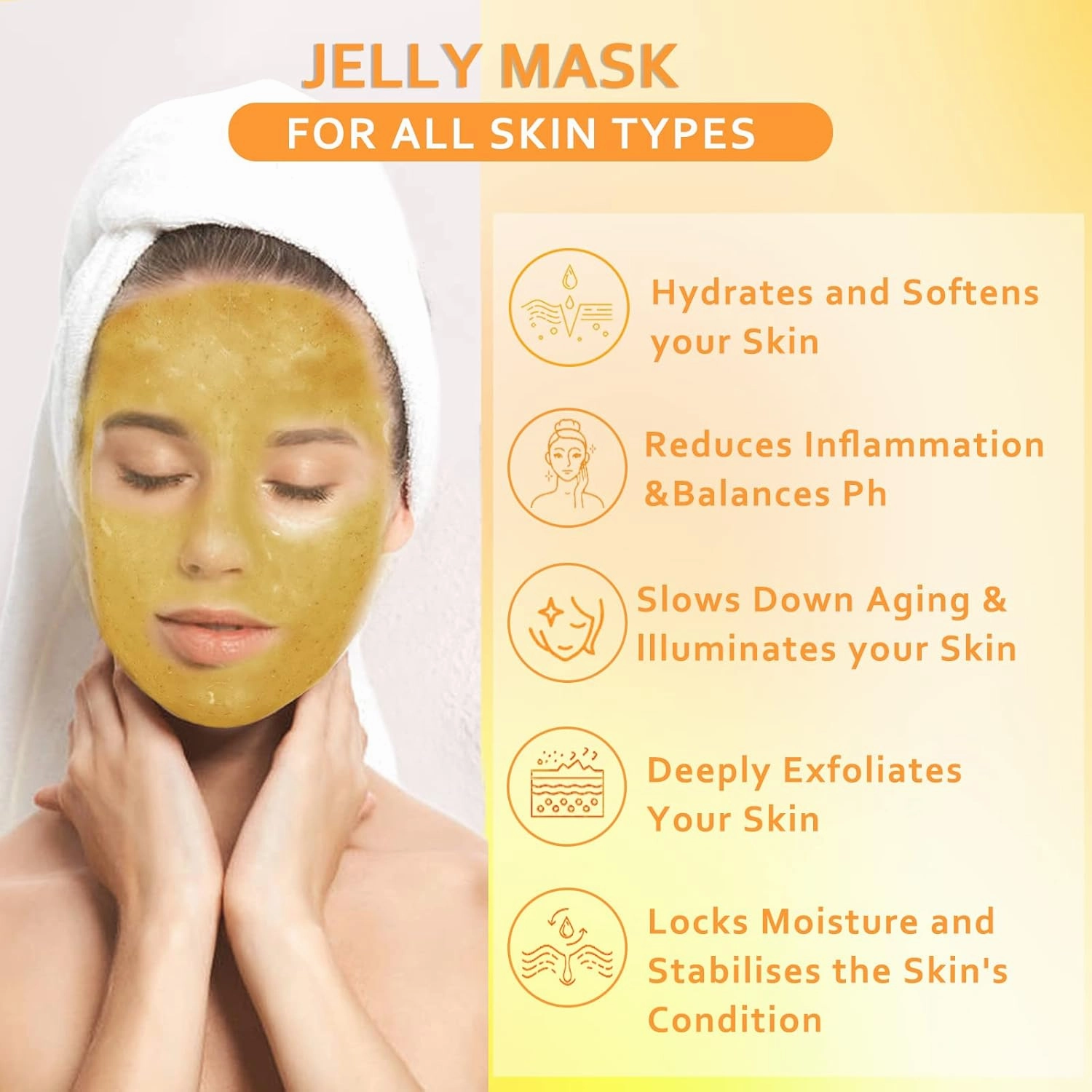 Jelly Mask Powder for Facials,24k Gold Jelly Masks for Facials Professional,Peel off Rubber Mask,Anti Aging,Moisturizing,Hydrating,Jelly Face Mask,with Double-ended Silicone Brush,23 Fl Oz