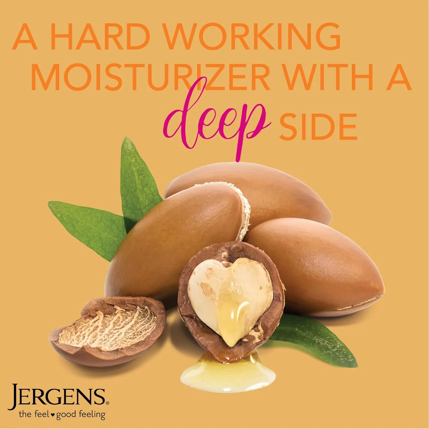 Jergens Deep Restoring Argan Oil Moisturizer, Soothing Body and Hand Lotion, 16.8 oz, with Reviving Argan Oil and Vitamin E, Oil-Infused, Dermatologist Tested (Pack of 2)