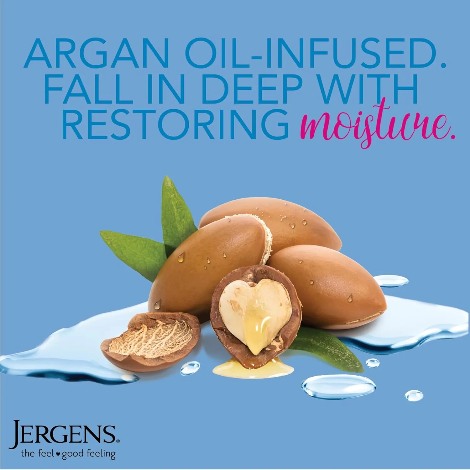 Jergens Wet Skin Body Moisturizer with Restoring Argan Oil, In Shower Lotion, Moisturizer for Dry Skin, Fast-Absorbing, Non-Sticky, 10 Ounces (Pack of 4), Dermatologist Tested (Packaging May Vary)