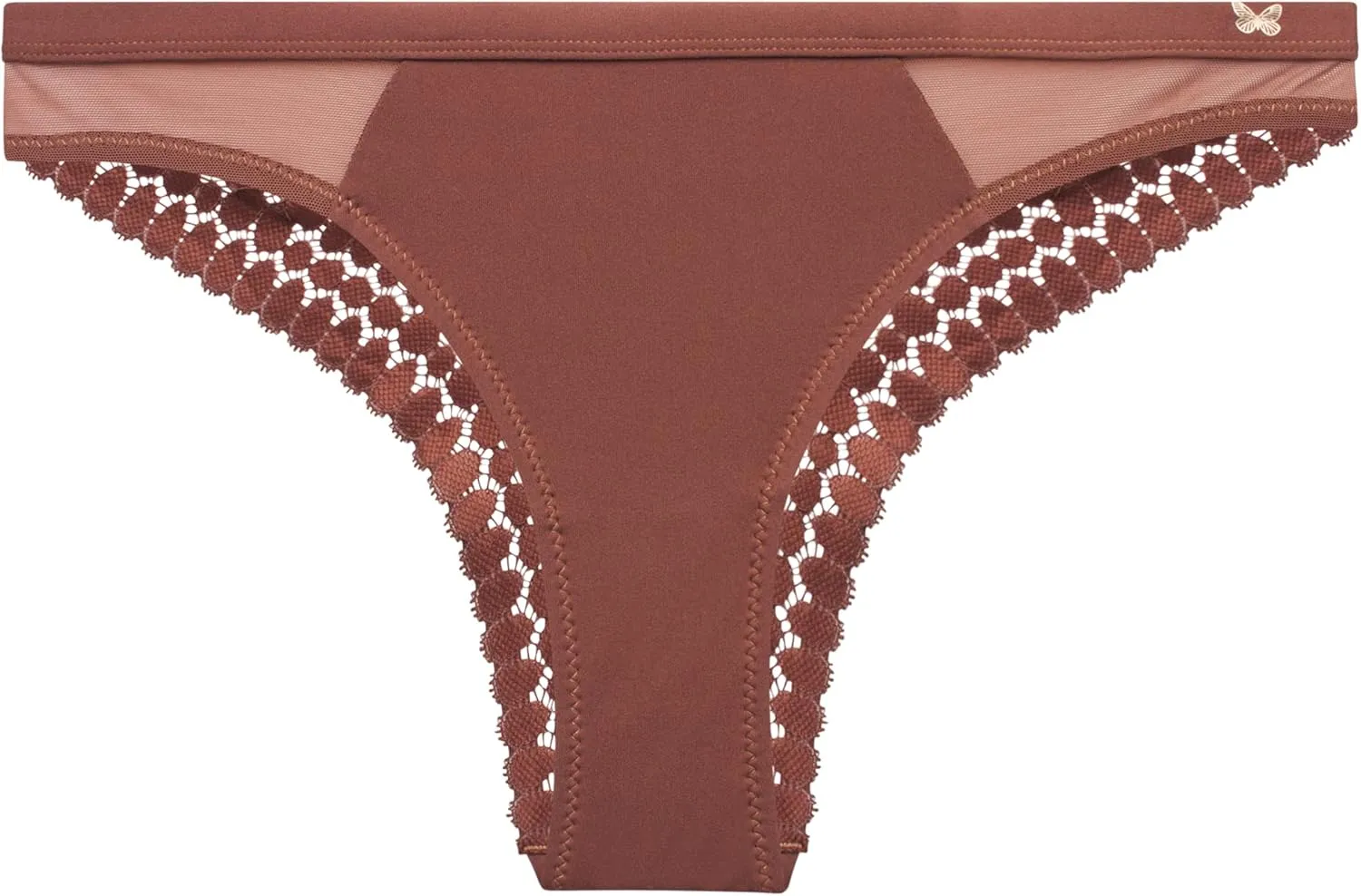 Jessica Simpson Women's Tanga Underwear - 3 Pack/6 Pack Soft Microfiber Lace Back Panties - Breathable Underwear for Women