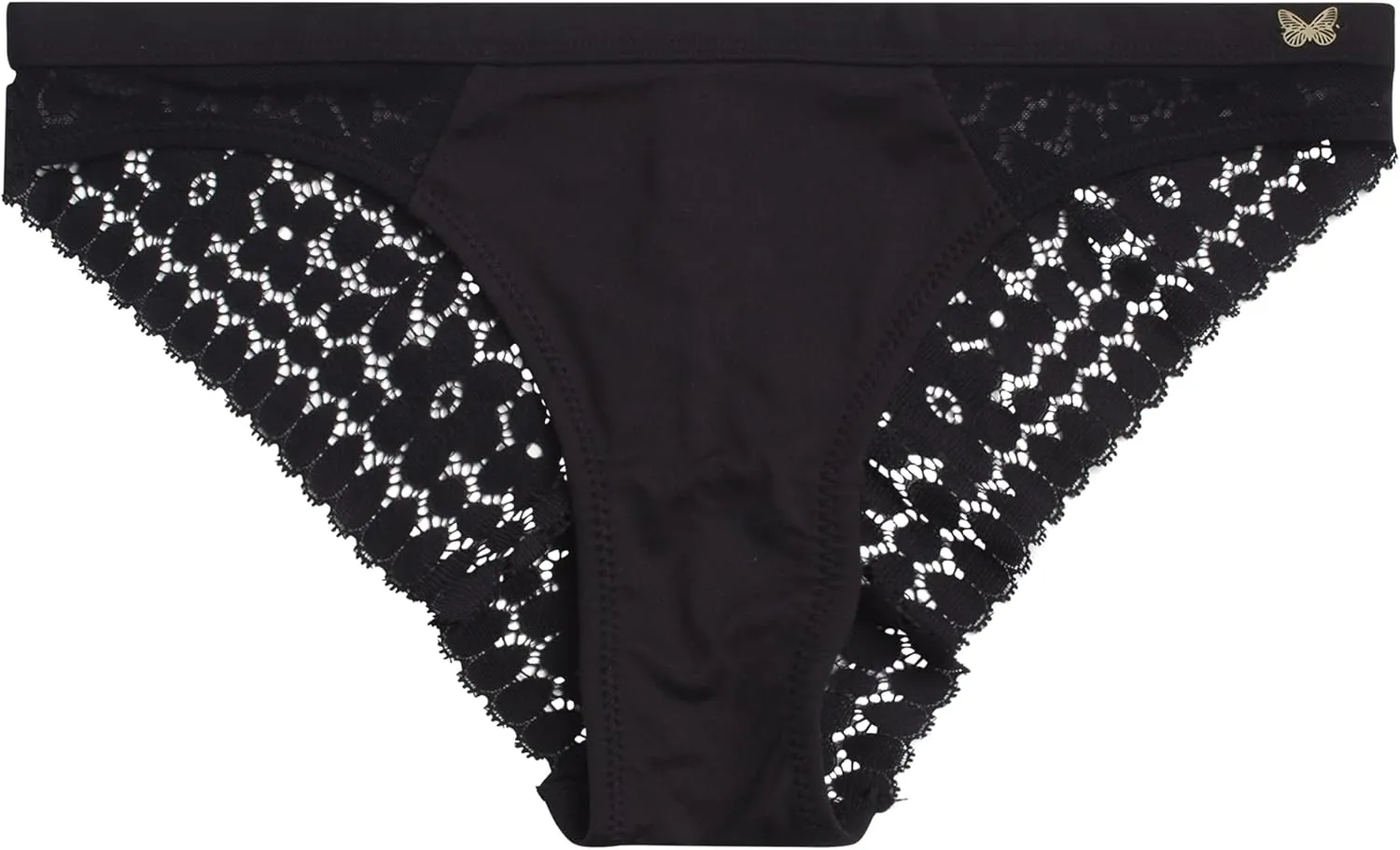 Jessica Simpson Women's Tanga Underwear - 3 Pack/6 Pack Soft Microfiber Lace Back Panties - Breathable Underwear for Women