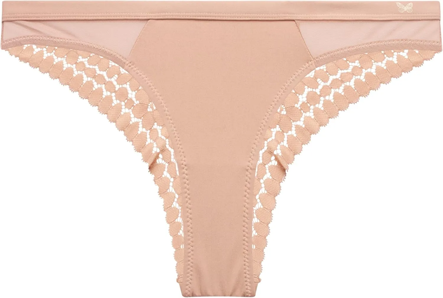 Jessica Simpson Women's Tanga Underwear - 3 Pack/6 Pack Soft Microfiber Lace Back Panties - Breathable Underwear for Women