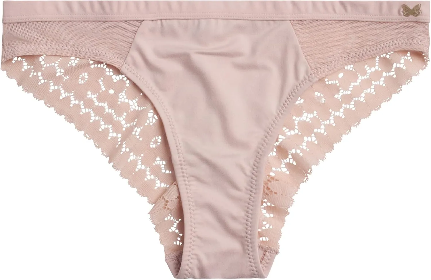 Jessica Simpson Women's Tanga Underwear - 3 Pack/6 Pack Soft Microfiber Lace Back Panties - Breathable Underwear for Women