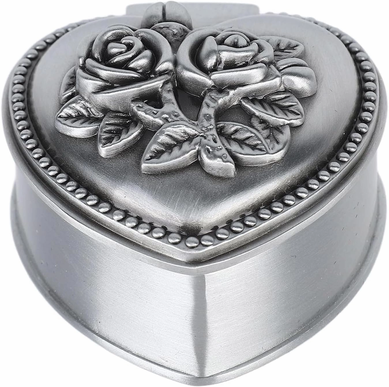 Jewelry Box Vintage Style Jewelry Box 3d Rose Embossment Mini Jewelry Case European Style Jewelry Organizer Box Unique Ring Box exquisite