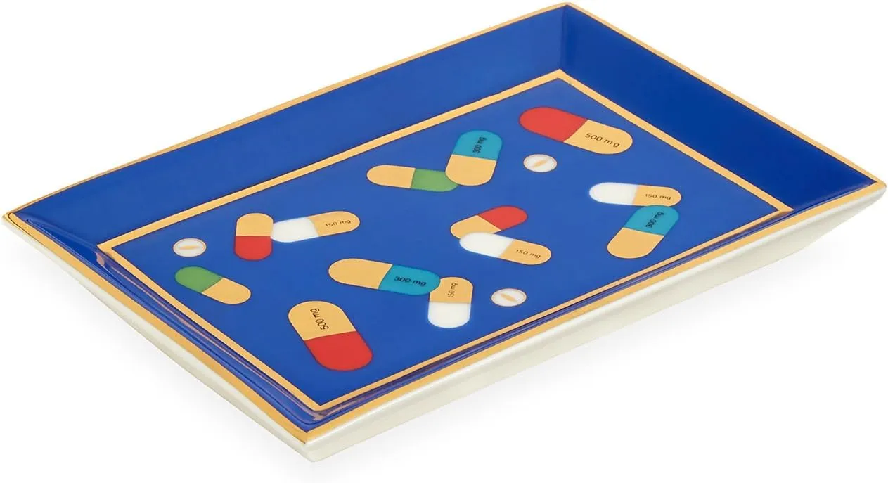 Jonathan Adler Full Dose Rectangle Tray - Blue