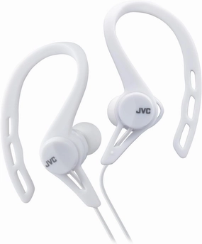 JVC HAECX20W Sports Clip Inner Ear Headphones, White