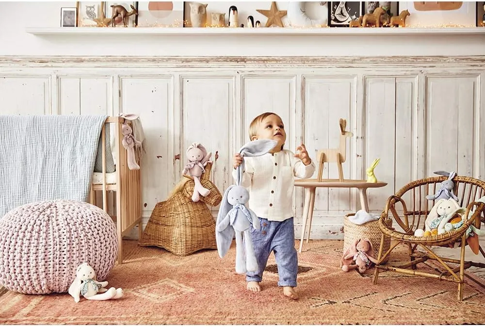 Kaloo Lapinoo My First Friend Corduroy Rabbit - Machine Washable - 10” Tall in Gift Box - Pink Ages 0  - K969940