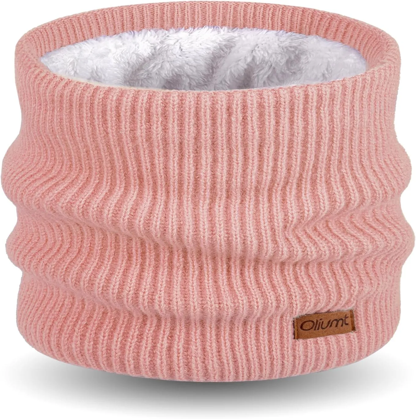 Kids Neck Warmer Winter Neck Gaiters Knitted Infinity Scarf for Boys Girls Fleece Lined Ski Mask for Cold Weather