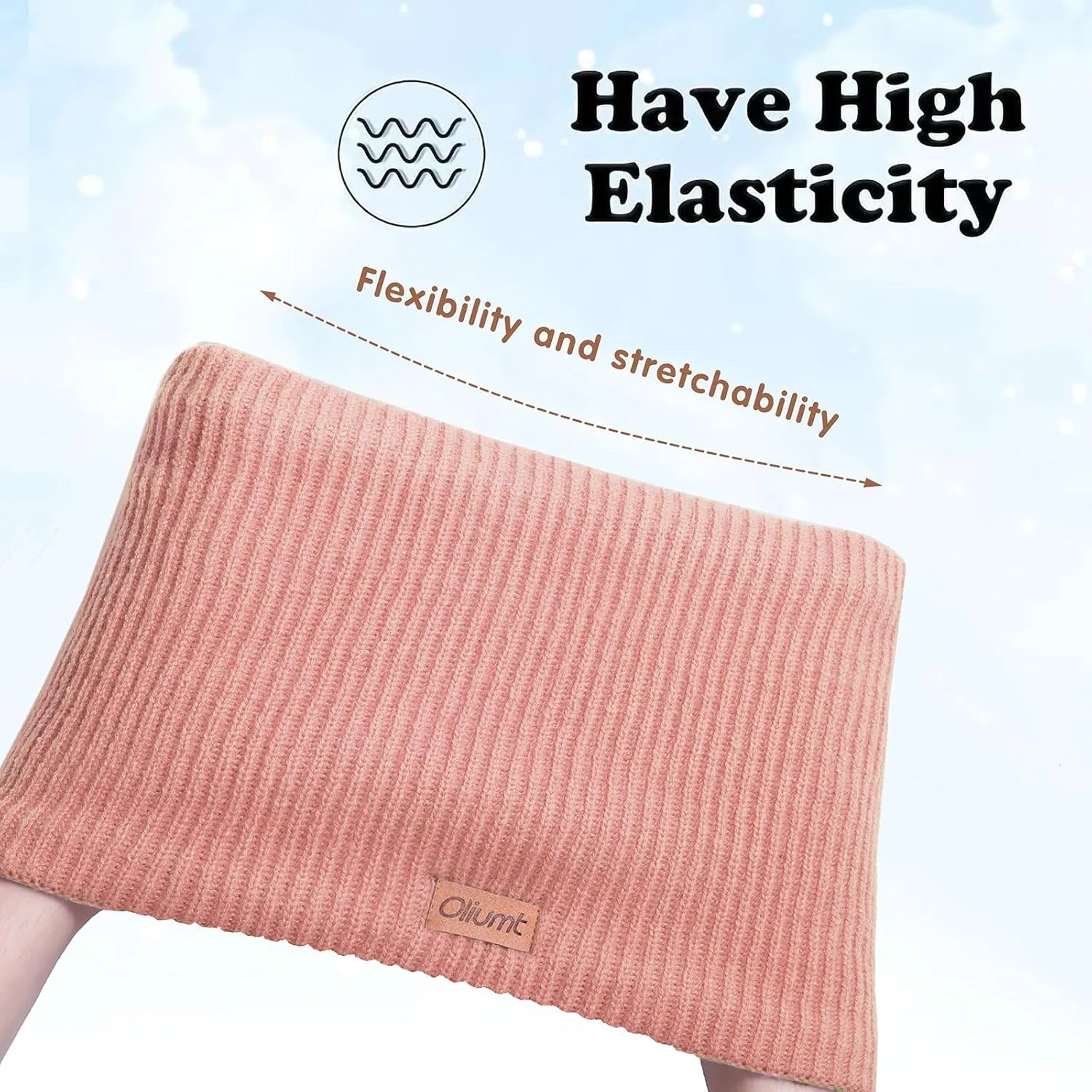 Kids Neck Warmer Winter Neck Gaiters Knitted Infinity Scarf for Boys Girls Fleece Lined Ski Mask for Cold Weather