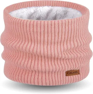Kids Neck Warmer Winter Neck Gaiters Knitted Infinity Scarf for Boys Girls Fleece Lined Ski Mask for Cold Weather