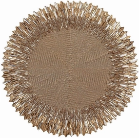 Kim Seybert Ray Placemat in Gold & Crystal, Set of 2