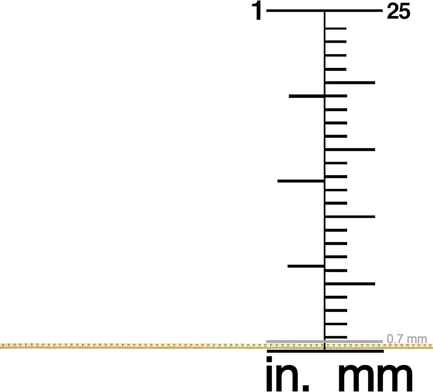 Kooljewelry 10k Yellow Gold or White Gold 0.7 mm THIN Box Chain Necklace for Women (16, 18, 20, 22, 24 or 30 inch)