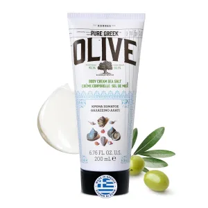 KORRES Olive Body Lotion for Dry Skin, Moisturizer Cream with Vitamin E, Aloe and Pure Greek Olive Oil for Body Care, Hydrating and Nourishing for Smooth, Supple Skin, Sea Salt Scented, 6.76 fl oz